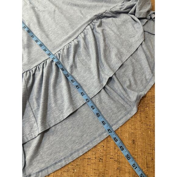 Tommy Hilfiger Tiered Midi Dress Flowy Chambray Heather Size Large - Picture 8 of 8